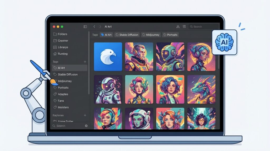 プロンプト管理も楽々！AI画像整理ツールEagleの使い方と主な機能